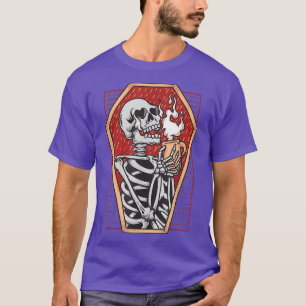 T-shirt Squelette gothique dans Coffin Mall Goth Halloween