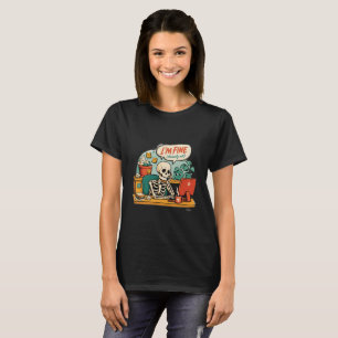 T-Shirt squelette I'm Fine