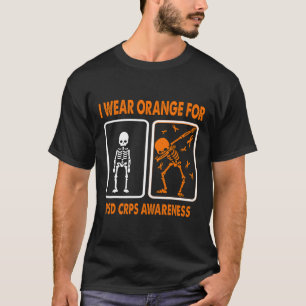 T-shirt Squelette Je Porte Orange Pour La Sensibilisation