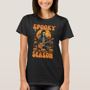 T-shirt Squelette jouant de la guitare 1 de la saison effr