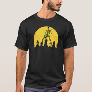 T-shirt Squelette jouant de la guitare électrique sous une
