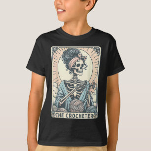 T-shirt Squelette La Tricoteuse Maman Carte de Tarot Trico