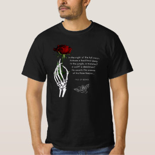 T-shirt Squelette main avec rose