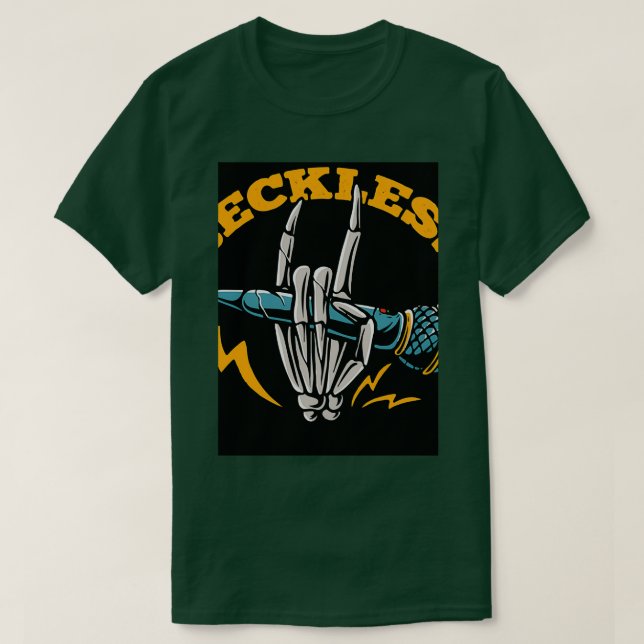 T-shirt Squelette mains tenant micro (Design devant)