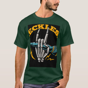 T-shirt Squelette mains tenant micro