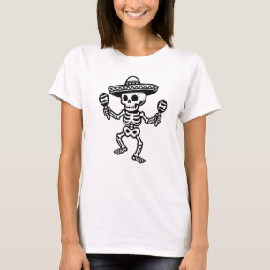 T-shirt Squelette Mexicain Dançant