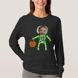 T-shirt Squelette photo personnalisé Halloween tour ou tra