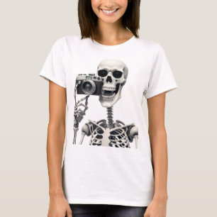 T-shirt Squelette prenant un selfie avec un appareil photo