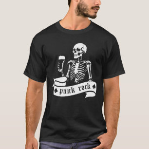 T-shirt squelette punk rock
