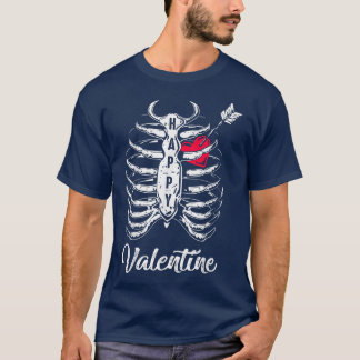 T-shirt Squelette Saint Valentin Goth Gothique Saint Valen