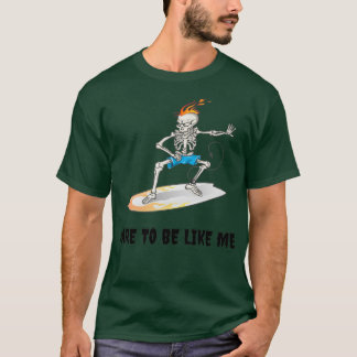 T-shirt Squelette Surf surf Halloween surf