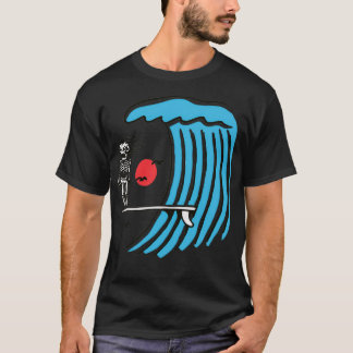 T-shirt Squelette vague surf