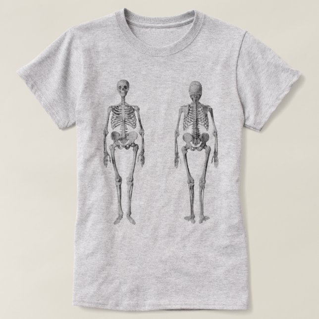 T-shirt squelette vintage (Design devant)