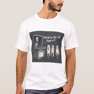 T-shirt Squelette votant avec fantômes 🗳️💀
