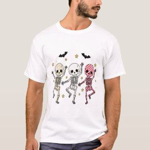T-shirt Squelettes dansants de Halloween mignons