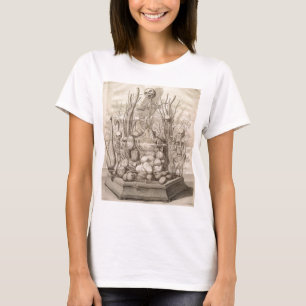 T-shirt Squelettes déplaisants vintages, crânes et arbre