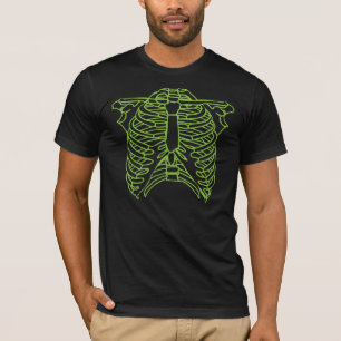 T-shirt squelettique vert