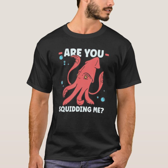 T-shirt Squid  Octopus  Squid Marine Biologist 1 (Devant)