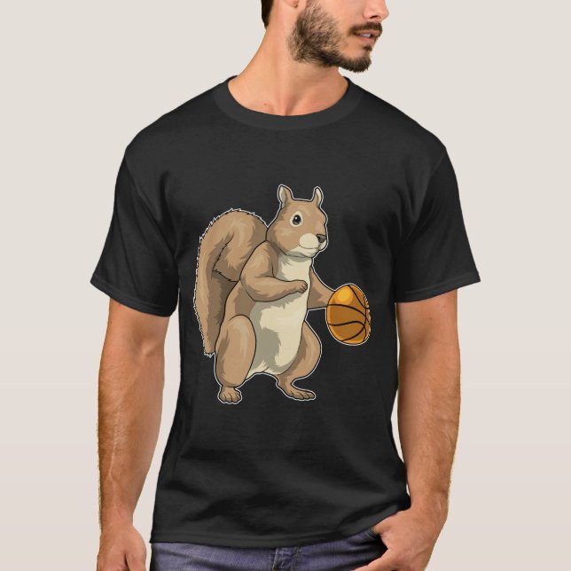T-shirt Squirrel Joueur de basket-ball (Devant)