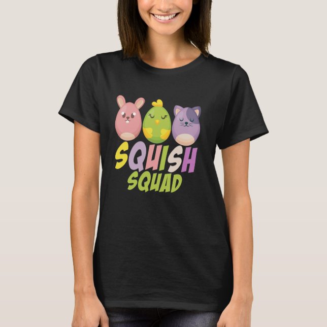 T-shirt Squish Squad Apparel, Squishy Toy Era, Squishy Squ (Devant)