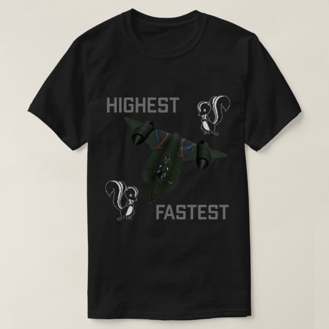 T-shirt SR 71 Blackbird Lockheed Skunk Works Spy Plane (Design devant)