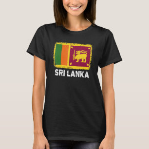 T-shirt Sri Lanka Drapeau soutien peuple Sri Lankais Femme