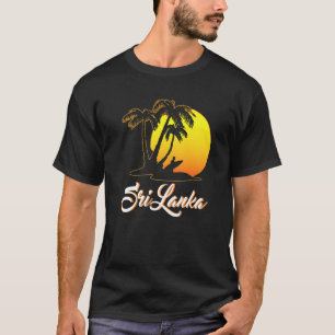 T-shirt Sri Lanka Surfer Sunset Beach Ocean Vacances Sri L