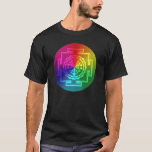 T-shirt Sri spirituel Yantra - arc-en-ciel