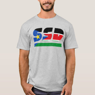 T-shirt SSD South Sudan African Code ISO 3166