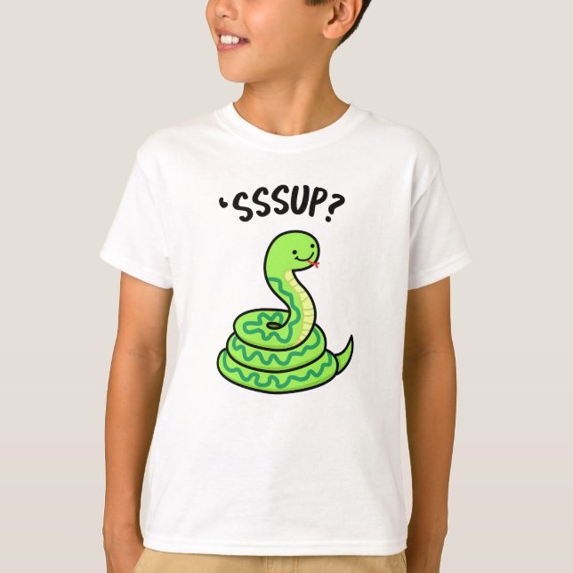 T-shirt Sssup Funny Hisser Snake Pun (Devant)