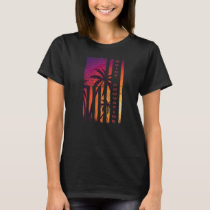T-shirt St Augustine Beach Vacances Floride Sunset Palm Us