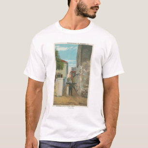 T-shirt St Augustine, FL - vue de rue de trésor et