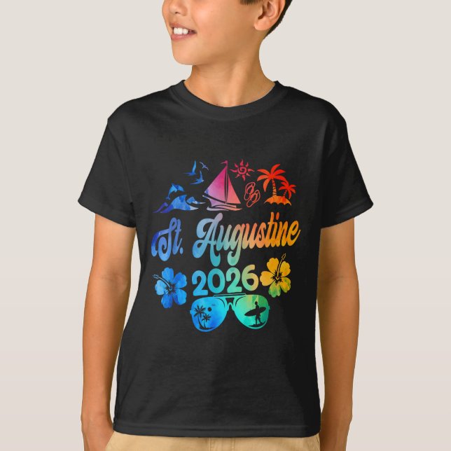 T-shirt St. Augustine Florida 2026 Vacation Tie Dye Summer (Devant)
