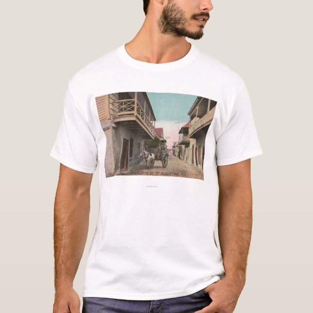 T-shirt St Augustine, la Floride - vue de St de Charlotte (Devant)