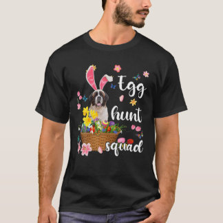 T-shirt St Bernard Happy Easter Day Easter Colorful Egg Hu