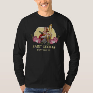 T-shirt St Cecilia Patron Saint de la Musique Musiciens Ca