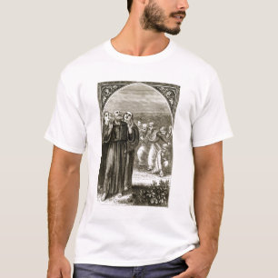 T-shirt St Columba chantant, et attaqué par les druides,