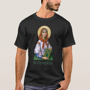 T-shirt St Dymphna Pureté Lily Patron Saint Santé mentale