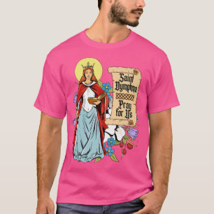 T-shirt St Dymphna Pureté Lily Patron Saint Santé mentale