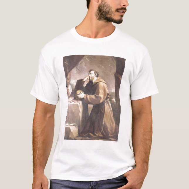 T-shirt St Francis d'Assisi à la prière (Devant)