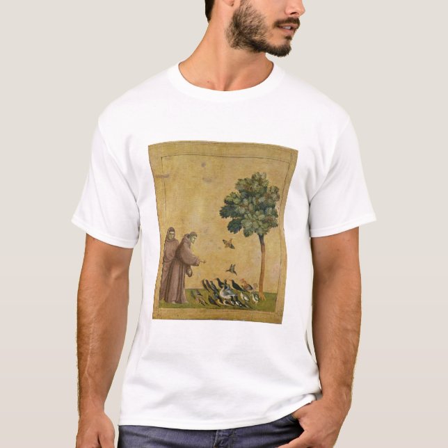 T-shirt St Francis d'Assisi prêchant aux oiseaux (Devant)