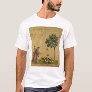 T-shirt St Francis d'Assisi prêchant aux oiseaux