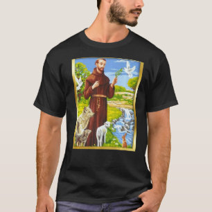 T-shirt St François d'Assise Patron des Animaux Catho