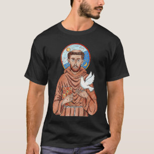 T-shirt St François d'Assise Saint Patron des Animaux Cath