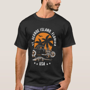 T-shirt St George Island Floride Coucher de soleil Hotrod