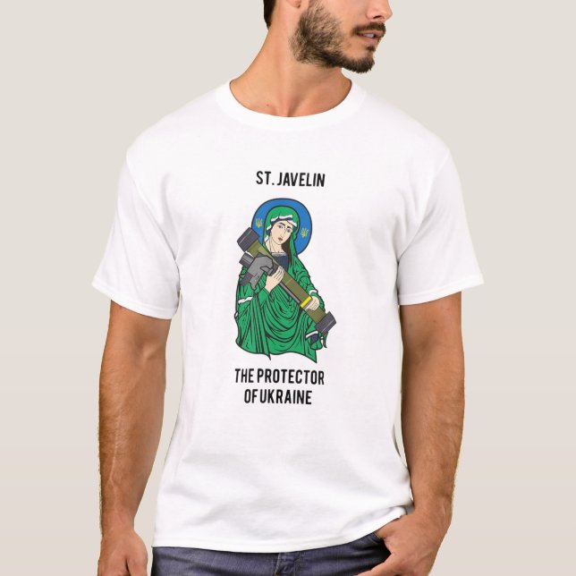 T-shirt St Javelin NLA Le Protecteur De L'Ukraine Je Me Ti (Devant)