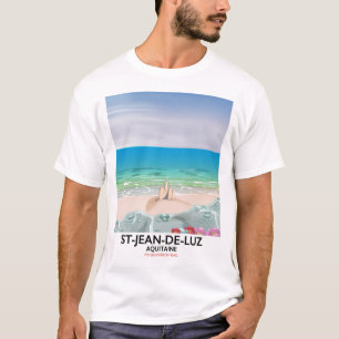 T-shirt St-Jean-de-Luz, Aquitaine Affiche de voyage