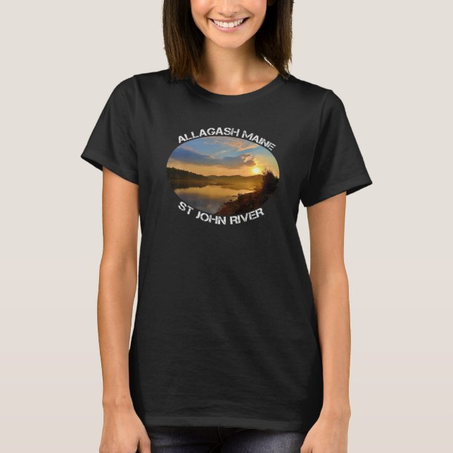T-shirt St John River Allagash Maine Sunrise Premium (Devant)