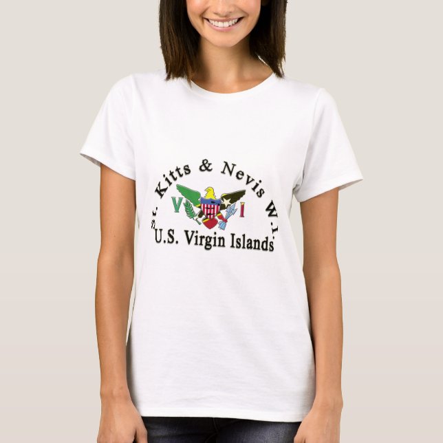 T-shirt St Kitts et Niévès/Îles Vierges américaines (Devant)