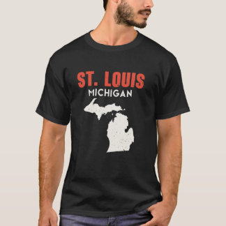 T-shirt St Louis Michigan USA State America Travel Michiga